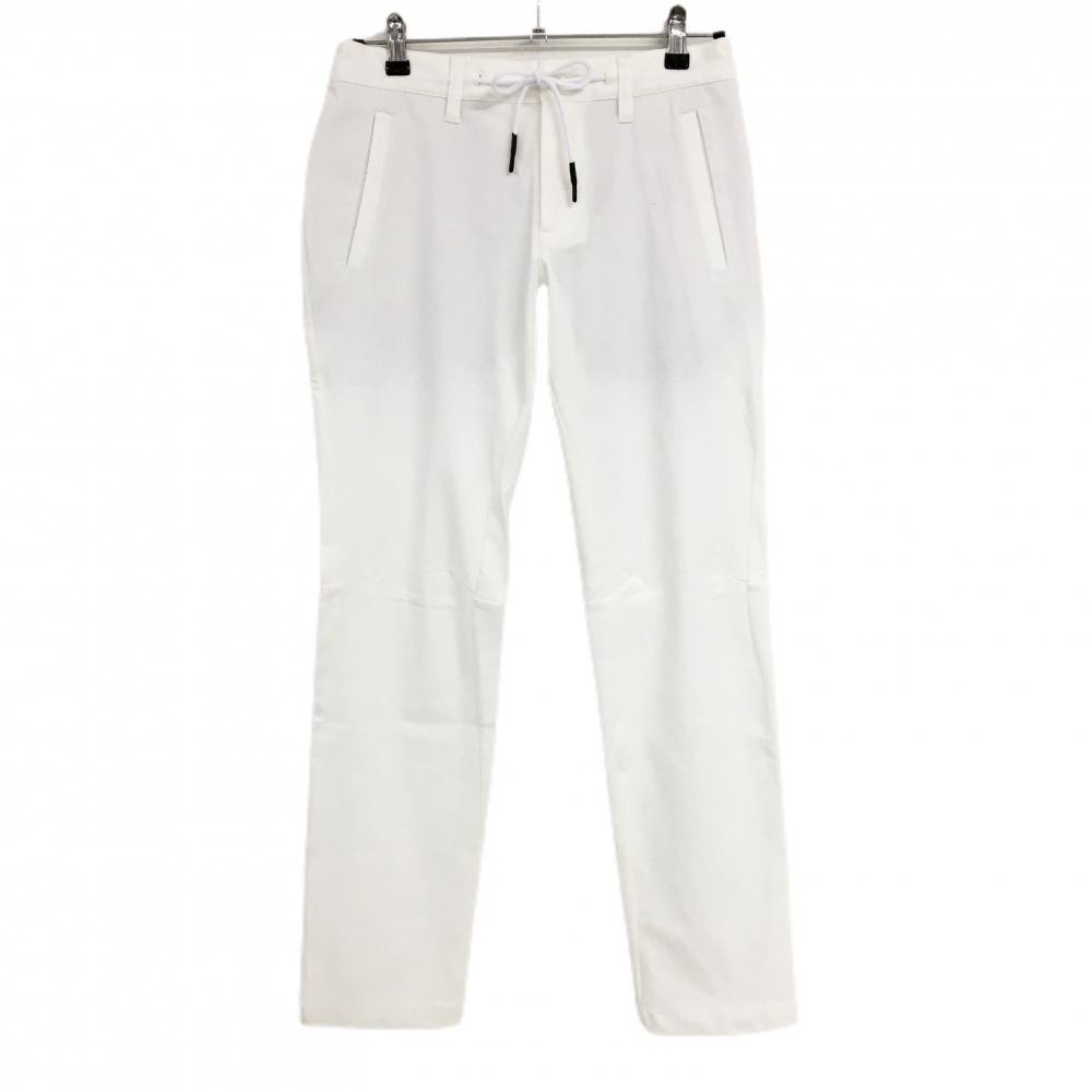 【超美品】キャロウェイ パンツ 白 ストレッチ ウエスト調整紐付 メンズ S ゴルフウェア Callaway