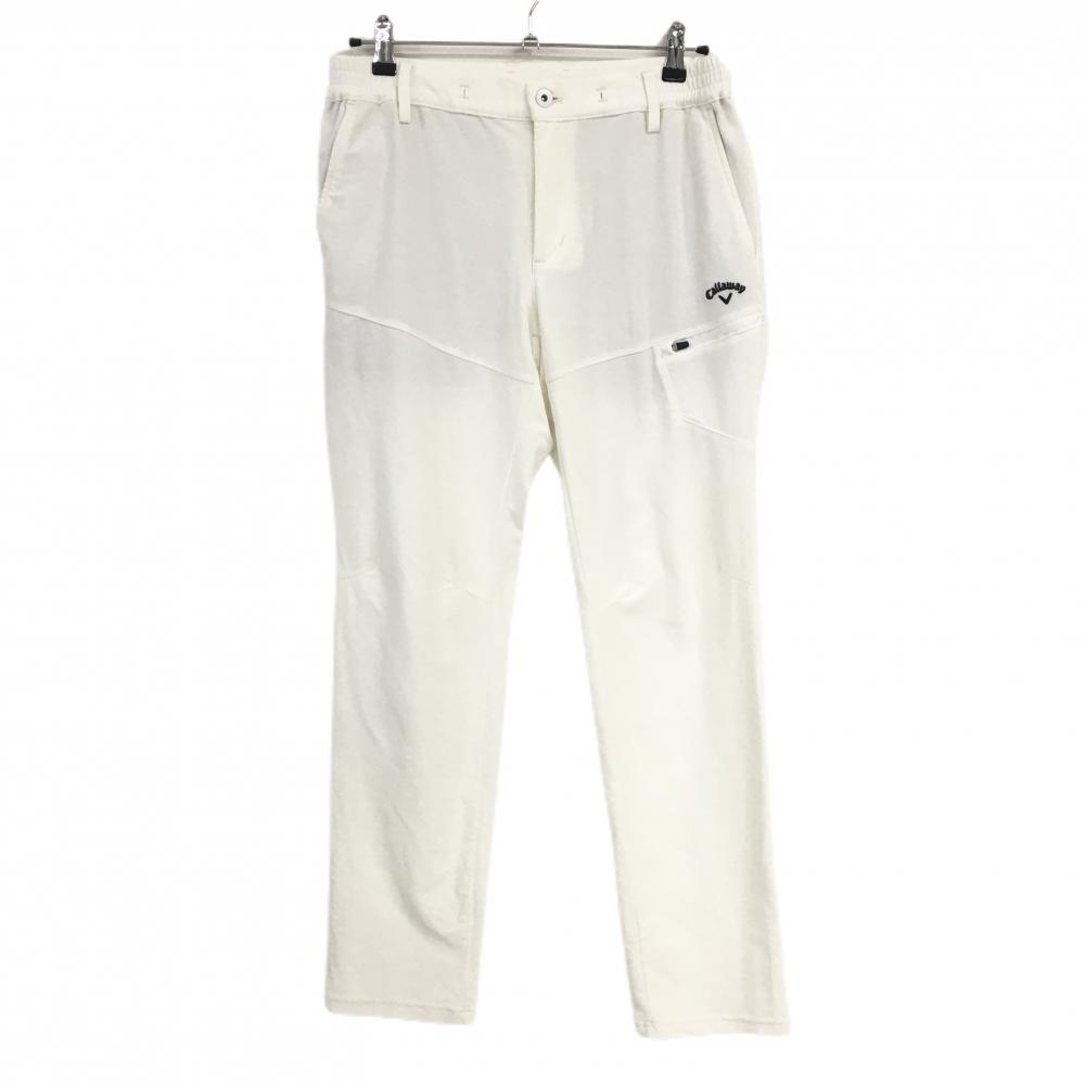 【超美品】キャロウェイ パンツ 白系 コットン混 ストレッチ  メンズ M ゴルフウェア 2025年モデル Callaway