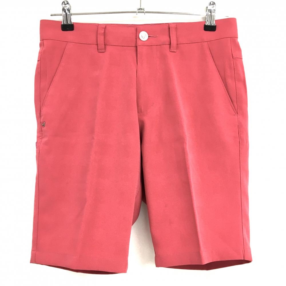 【美品】キャロウェイ ハーフパンツ ピンク チェック織生地 メンズ S ゴルフウェア Callaway