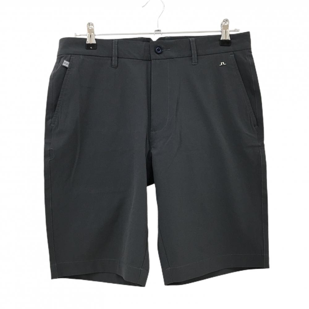 【超美品】ジェイリンドバーグ ハーフパンツ ダークグレー シンプル ストレッチ SLIMFIT メンズ 32/33 ゴルフウェア J．LINDEBERG