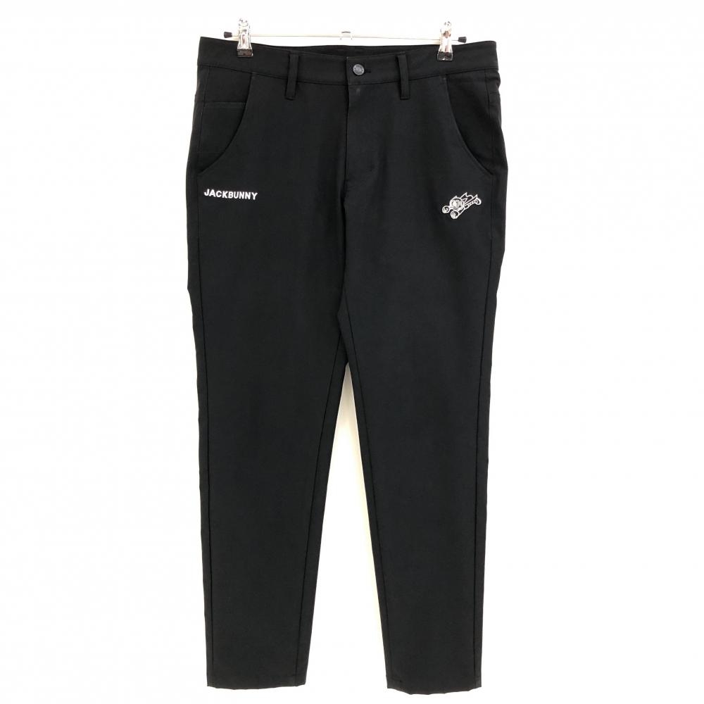 【美品】ジャックバニー×パーマン パンツ 黒 パーマン刺しゅう FUJIKO・F・FUJIO メンズ 5(L) ゴルフウェア 2024年モデル Jack Bunny