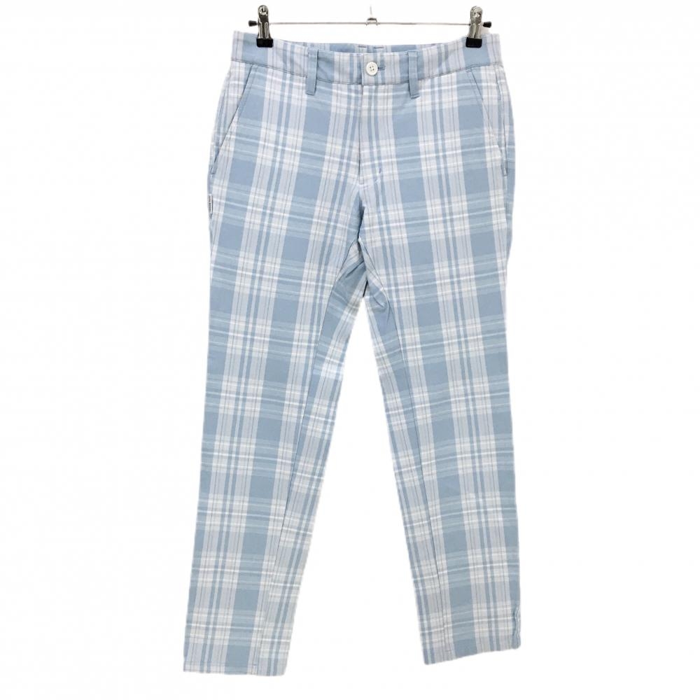 ジャックバニー パンツ ライトブルー×白 チェック  メンズ 4(M) ゴルフウェア Jack Bunny