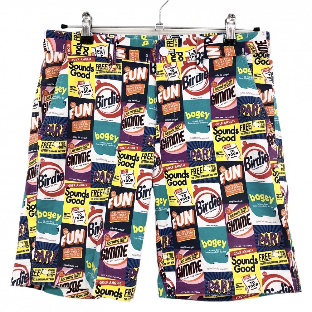 ジャックバニー ハーフパンツ マルチカラー 総柄 コットン混 ストレッチ メンズ 4(M) ゴルフウェア Jack Bunny