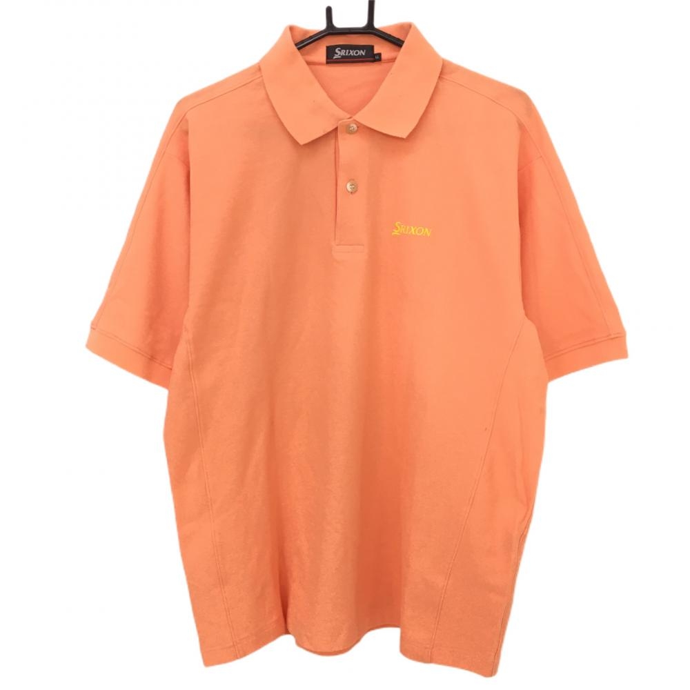 スリクソン 半袖ポロシャツ オレンジ ロゴ刺しゅう シンプル メンズ LL ゴルフウェア SRIXON 画像