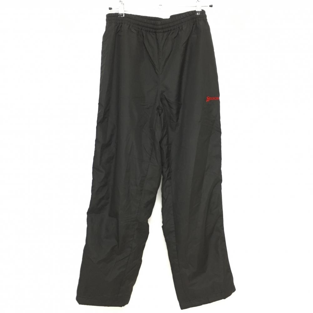 【超美品】スリクソン パンツ 黒 シンプル 裏地付き 防風 ドローコード  メンズ L ゴルフウェア SRIXON
