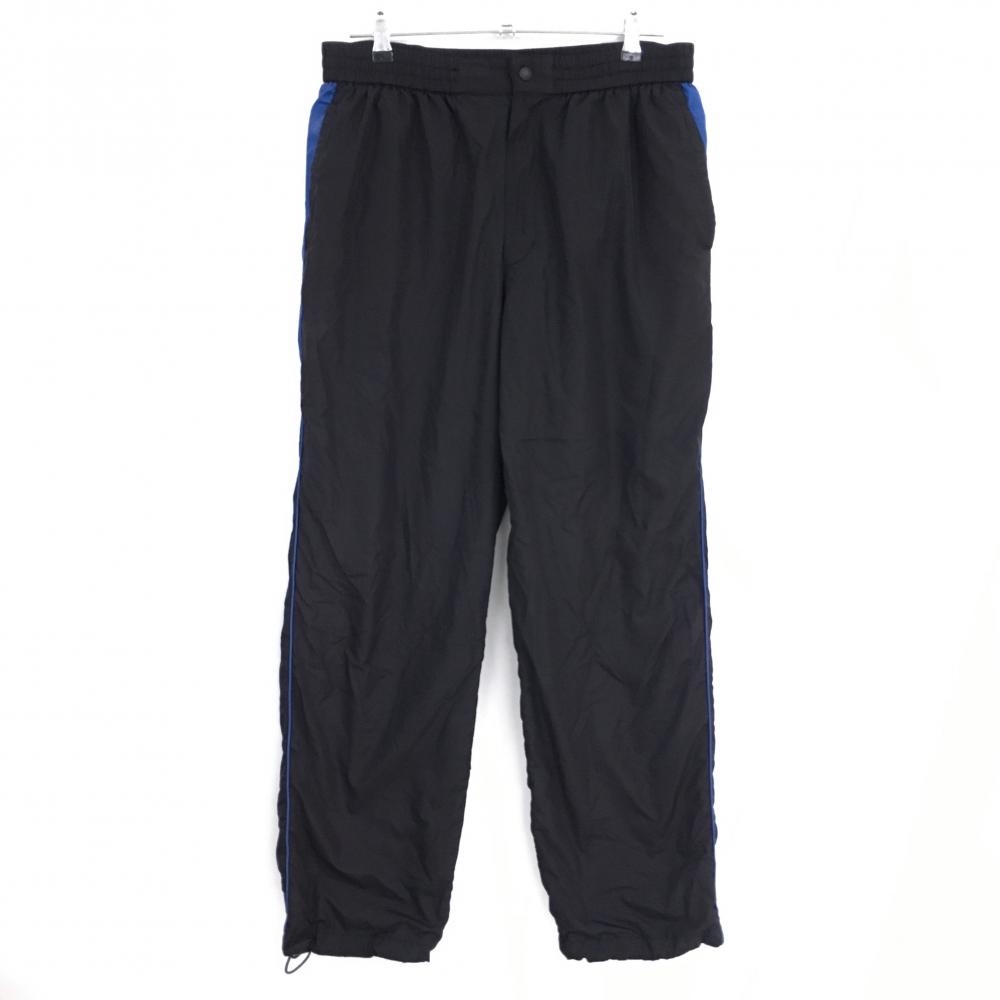 【美品】スリクソン パンツ 黒×ブルー 裾ドローコード ウエストゴム メンズ L ゴルフウェア SRIXON