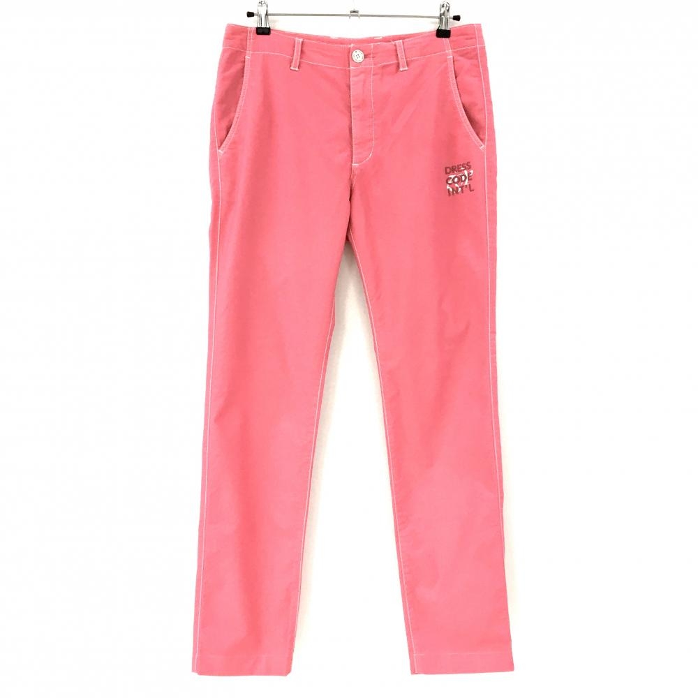 ゾーイ パンツ ピンク 白ステッチ サーファー刺しゅう ストレッチ メンズ 82 ゴルフウェア ZOY