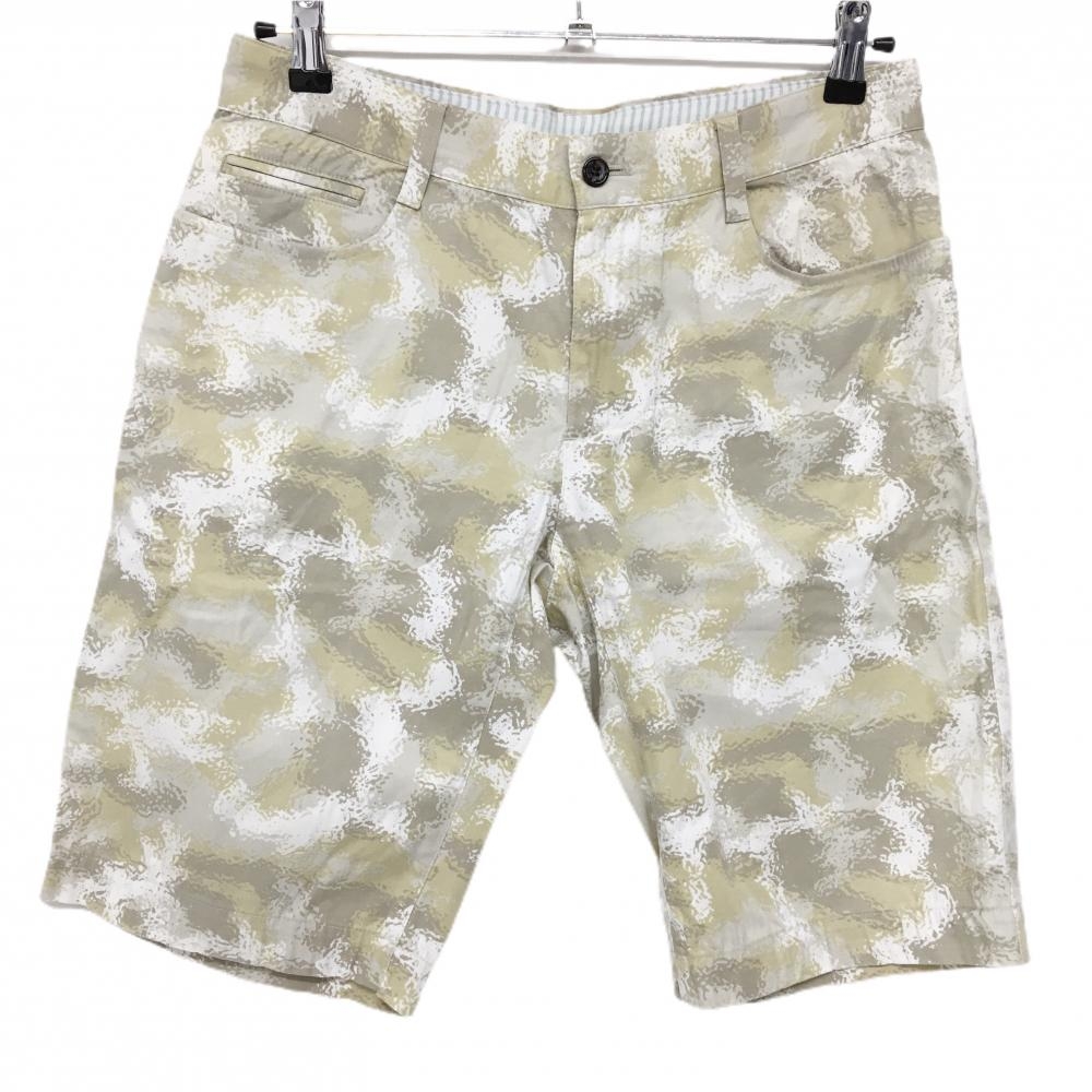 ゾーイ ハーフパンツ ベージュ×白 総柄 バックロゴ  メンズ 79 ゴルフウェア ZOY