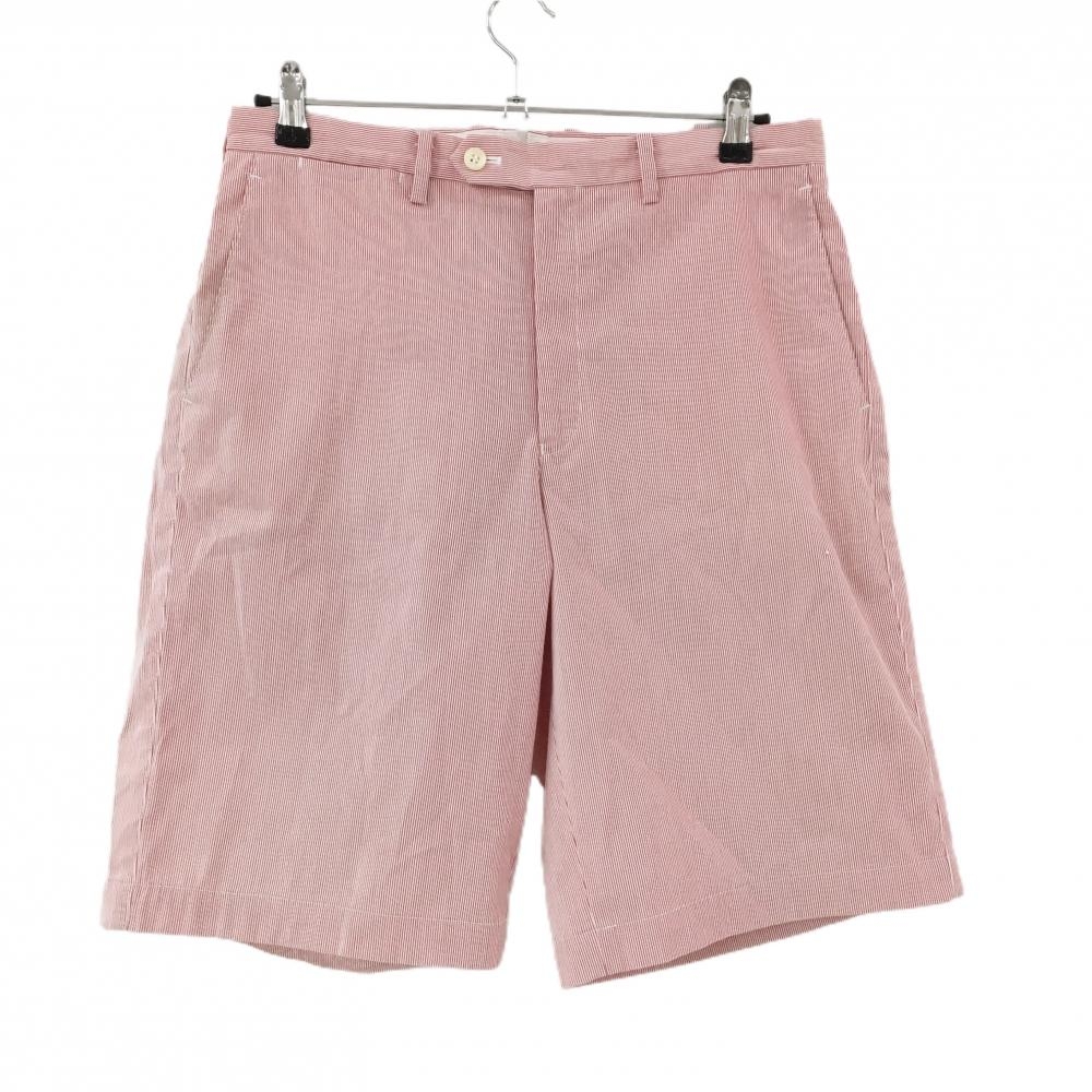 ゾーイ ハーフパンツ 白×レッド ストライプ コットン混 メンズ 82 ゴルフウェア ZOY