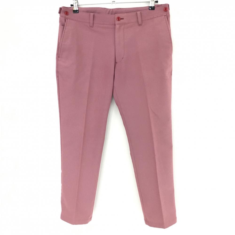 タイトリスト 半端丈パンツ レッド×白 織生地 ロゴ刺しゅう ストレッチ メンズ L ゴルフウェア TITLEIST