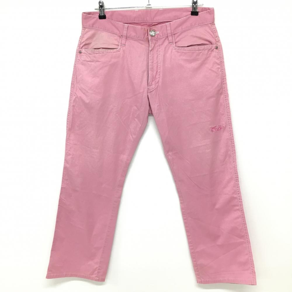 ダンスウィズドラゴン パンツ ピンク 後ろ太腿スカル刺しゅう  メンズ 3(L) ゴルフウェア Dance With Dragon