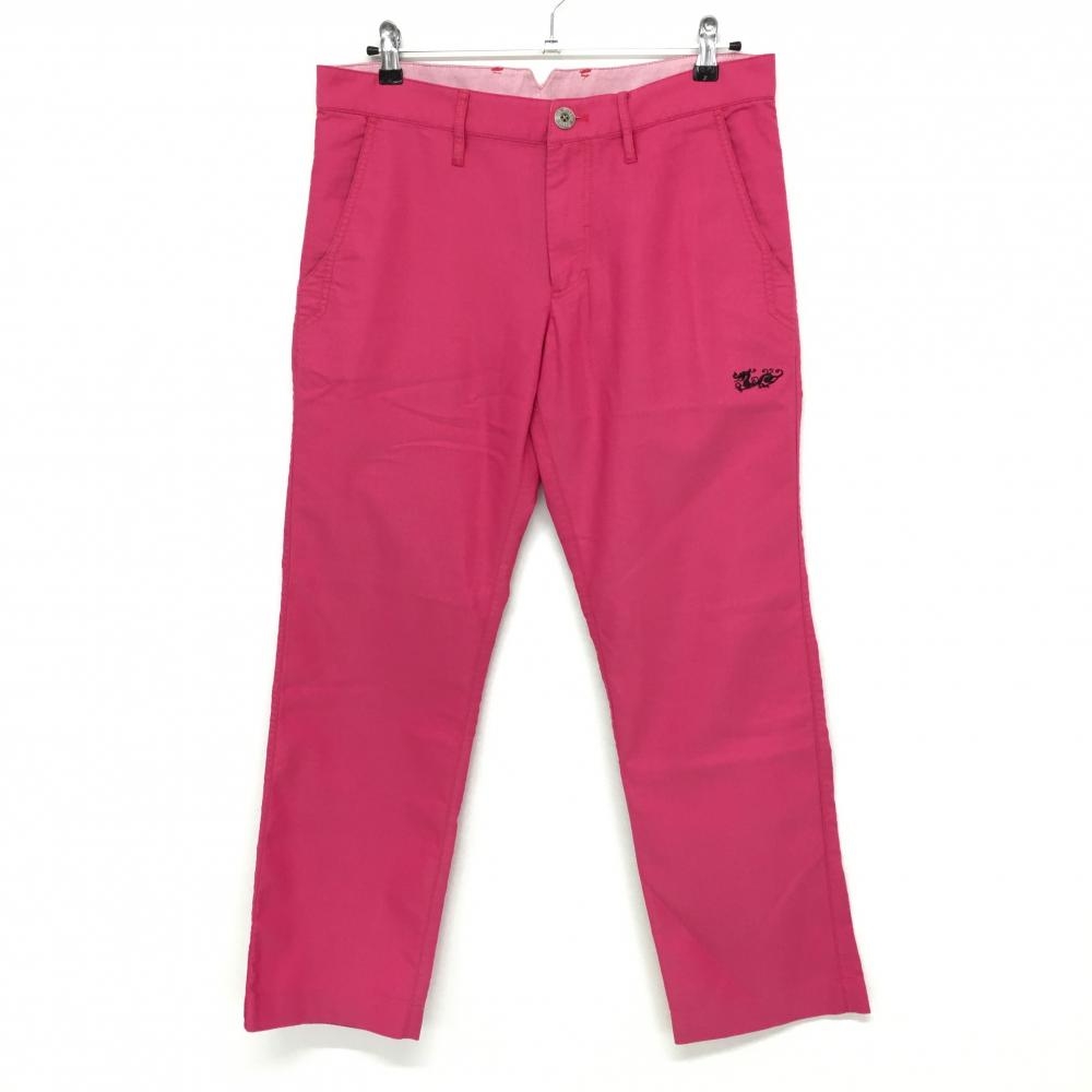 【超美品】ダンスウィズドラゴン パンツ ピンク ロゴ刺しゅう  メンズ 3(L) ゴルフウェア Dance With Dragon