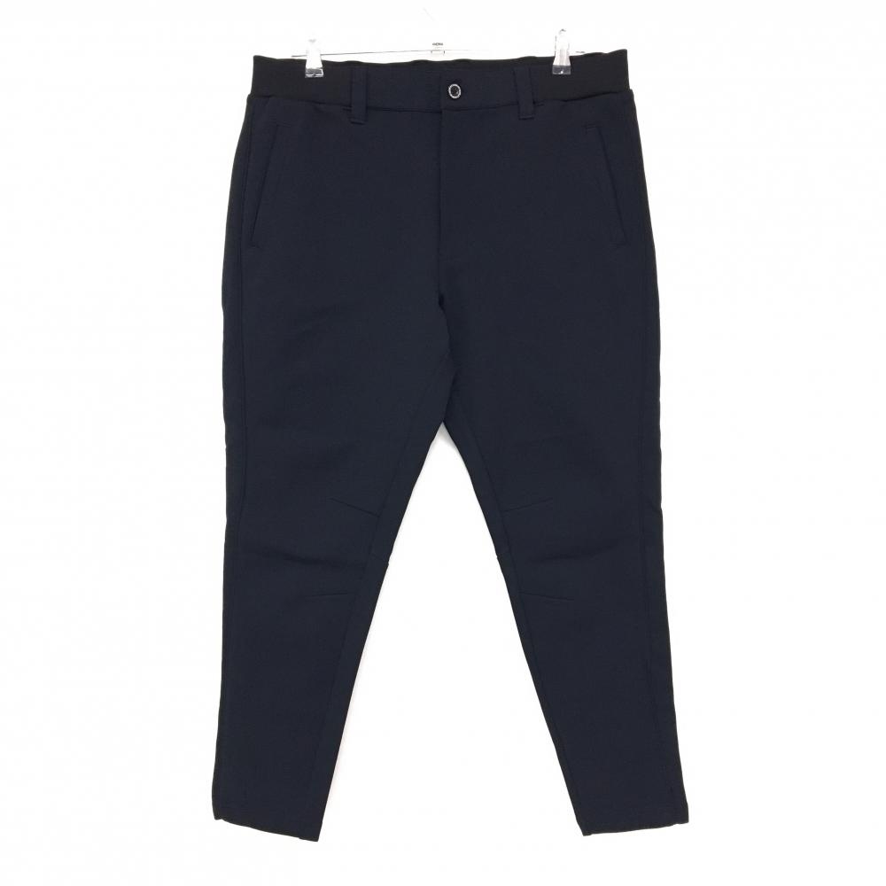 【美品】ティゴラ パンツ 黒 ウエストゴム・調整紐 ダンボールニット ストレッチ メンズ XL ゴルフウェア TIGORA