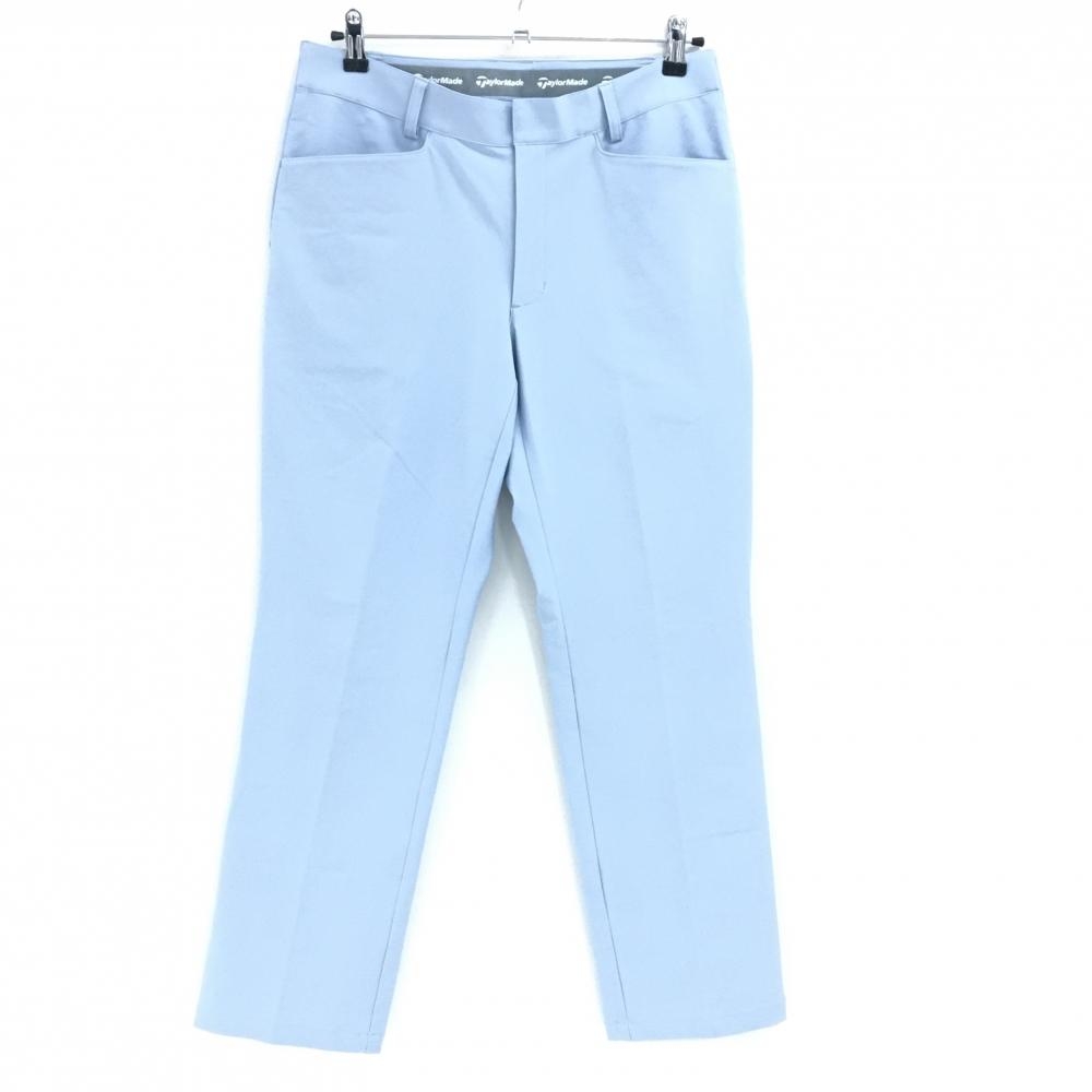 【美品】テーラーメイド パンツ ライトブルー ロゴ黒 メンズ 79 ゴルフウェア TaylorMade