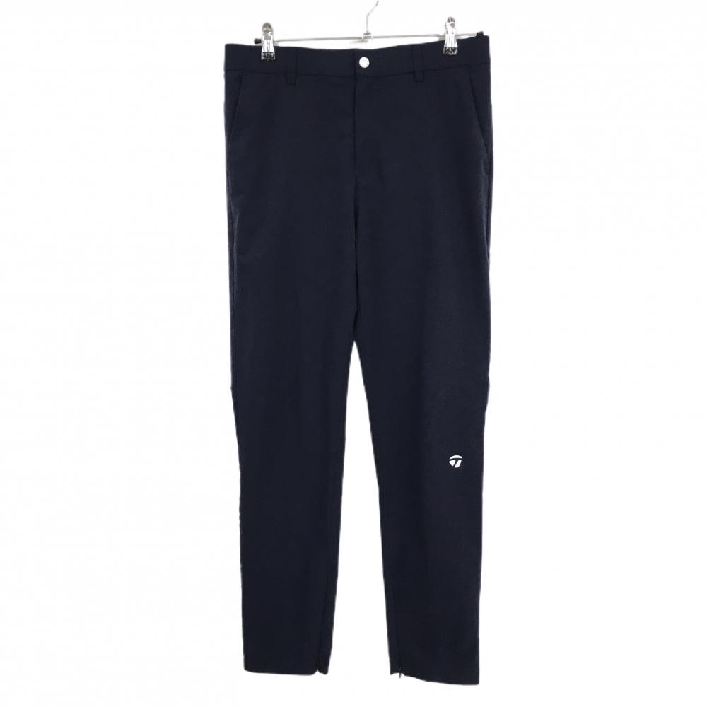 【美品】テーラーメイド パンツ ネイビー メッシュ調生地 ストレッチ 裾ジップ メンズ M ゴルフウェア 2024年モデル TaylorMade