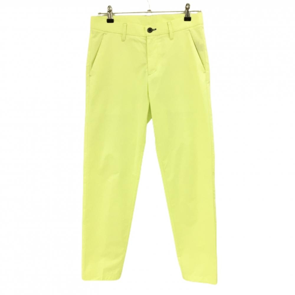 デサントゴルフ パンツ イエローグリーン シンプル ロゴ刺しゅう 中田英寿 ストレッチ メンズ 76/S ゴルフウェア DESCENTE