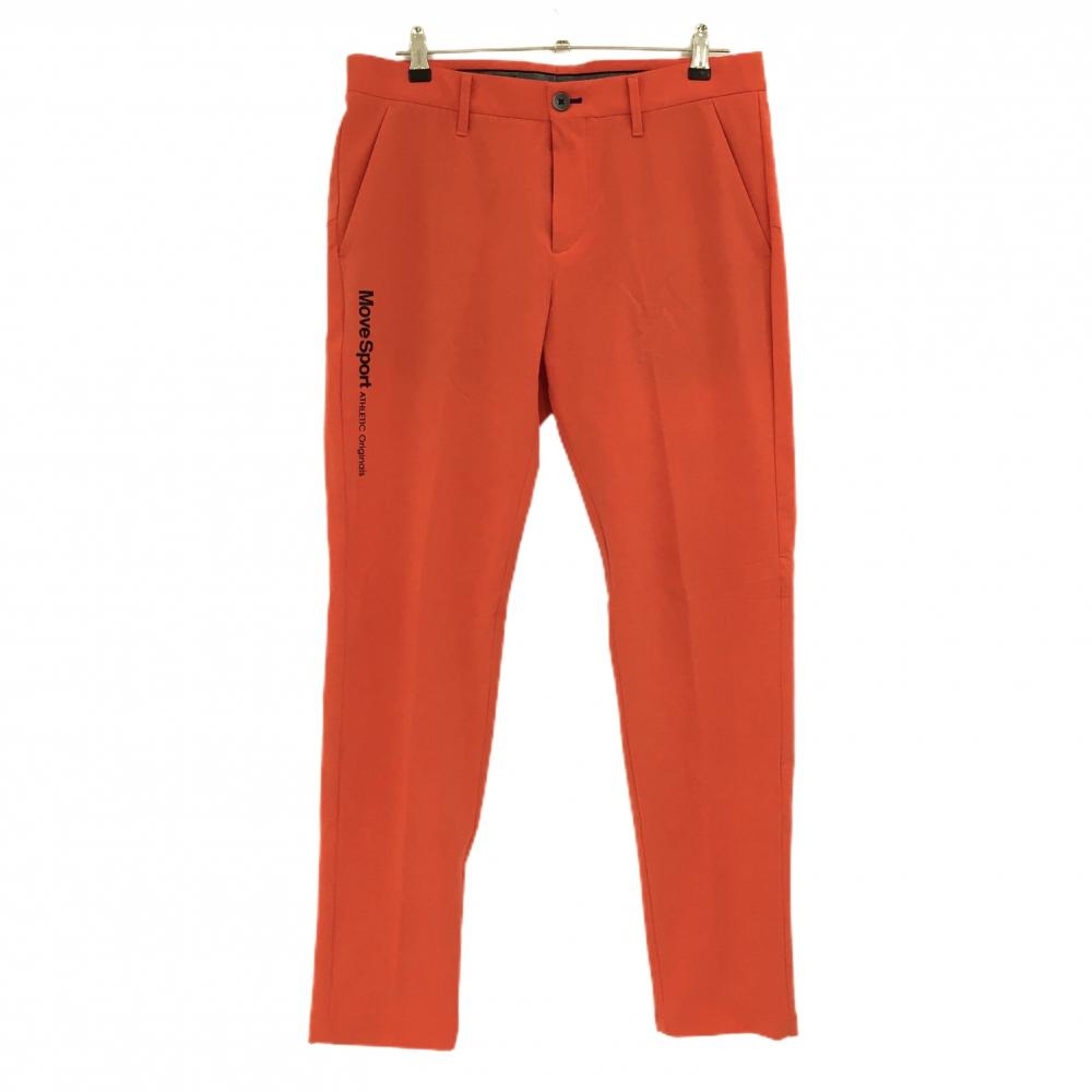 【超美品】デサントゴルフ パンツ レッドオレンジ 無地 ロゴ刺しゅう 中田英寿 メンズ 88/XO ゴルフウェア DESCENTE