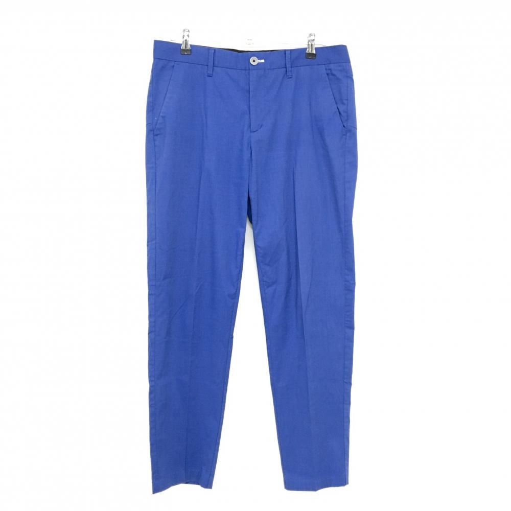 【美品】デサントゴルフ パンツ ブルー×黒 チェック ストレッチ 中田英寿  メンズ 88/XO ゴルフウェア DESCENTE