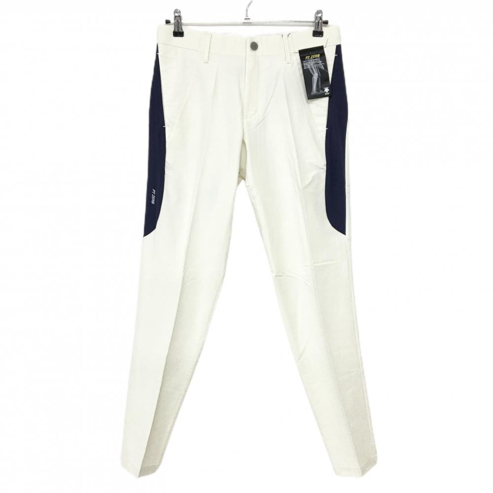 【新品】デサントゴルフ パンツ アイボリー×ネイビー ストレッチ PT ZERO 中田英寿 メンズ S ゴルフウェア DESCENTE