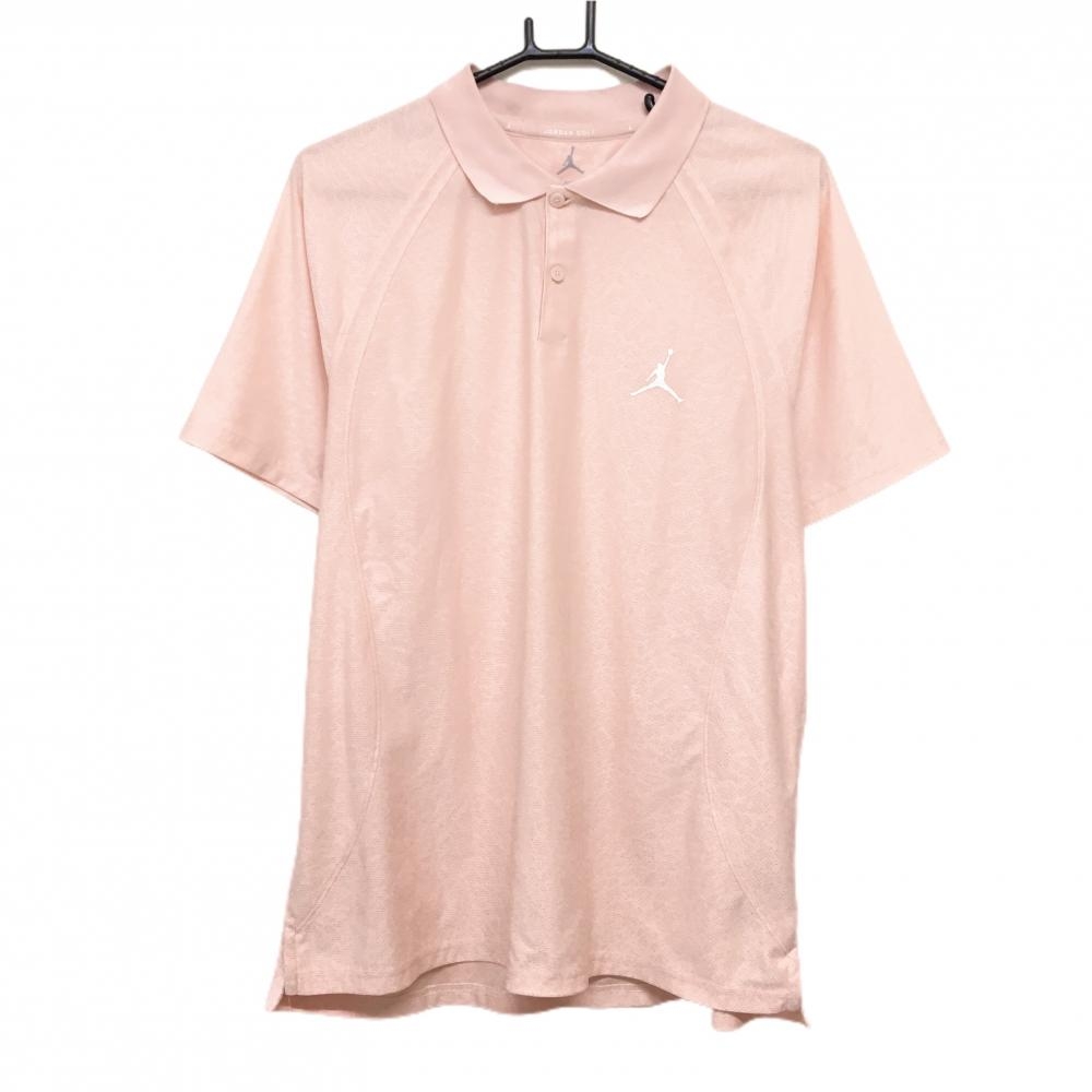 ジョーダンゴルフ 半袖ポロシャツ ピンク メッシュ調 DRI-FIT ナイキ  メンズ XL ゴルフウェア 2024年モデル NIKE