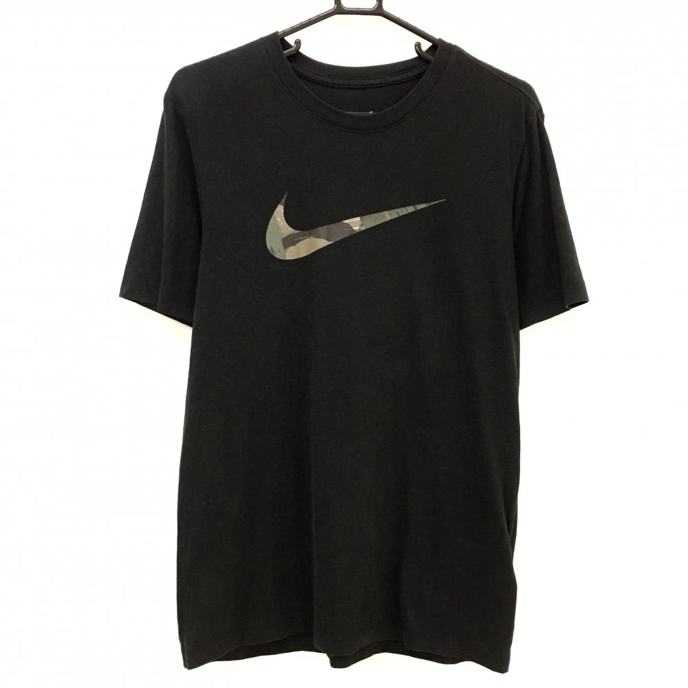 【美品】ナイキ Tシャツ 黒 胸元ロゴ  メンズ LGG ゴルフウェア NIKE