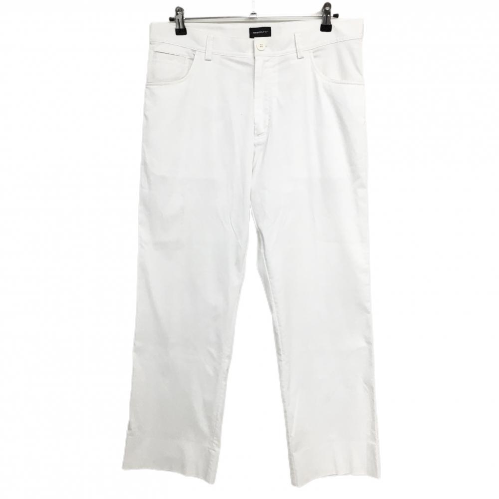 ナイキ パンツ 白 ストライプ織生地 ストレッチ DRI-FIT  メンズ 34(M) ゴルフウェア NIKE