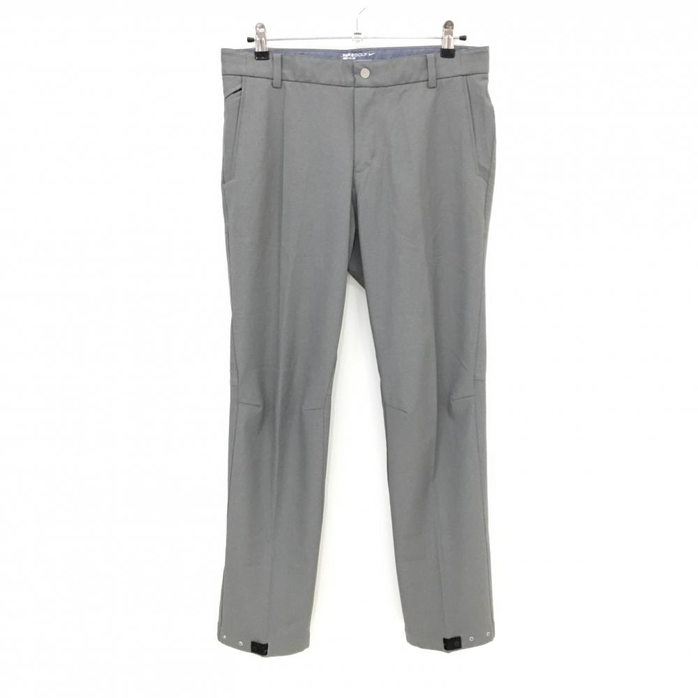 【美品】ナイキゴルフ パンツ グレー ストレッチ DRI-FIT 裾ボタン  メンズ XL ゴルフウェア NIKE