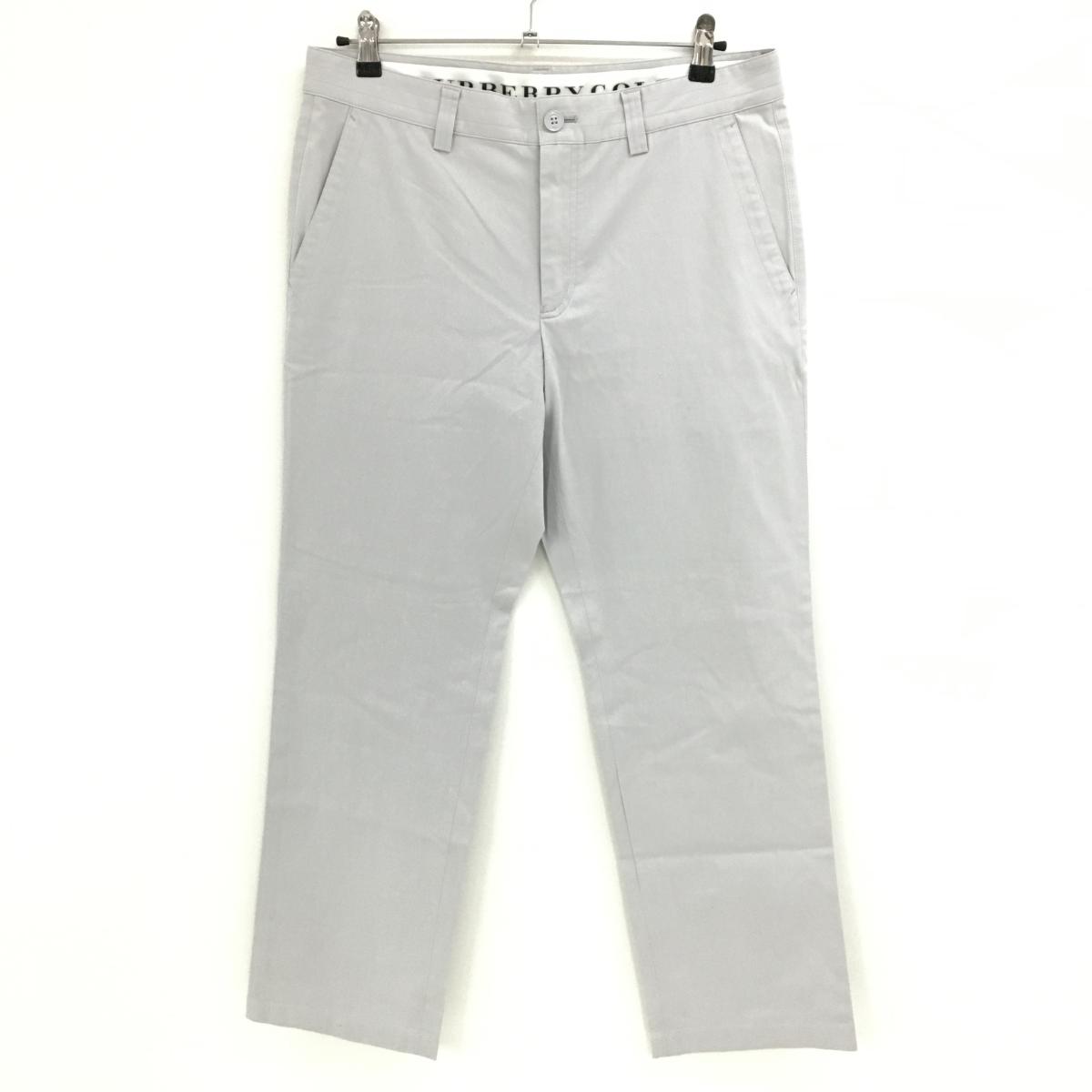 バーバリーゴルフ パンツ ライトグレー ウエスト内側ロゴ ストレッチ メンズ 88 ゴルフウェア BURBERRY GOLF