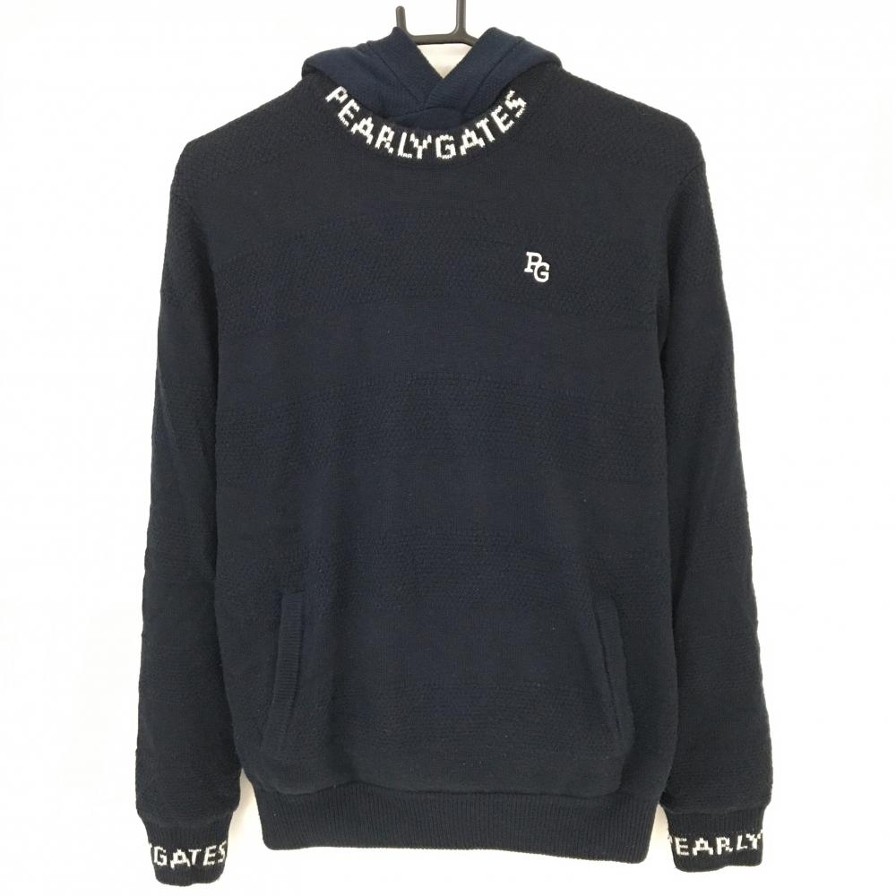 パーリーゲイツ ツインセーター ネイビー 裏地付セーター パーカー  メンズ 4(M) ゴルフウェア PEARLY GATES