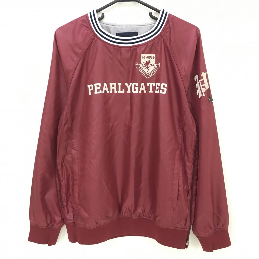 パーリーゲイツ スニード ボルドー×アイボリー 胸フロッキーロゴ 蓄熱裏地 ブルゾン  メンズ 4(M) ゴルフウェア PEARLY GATES