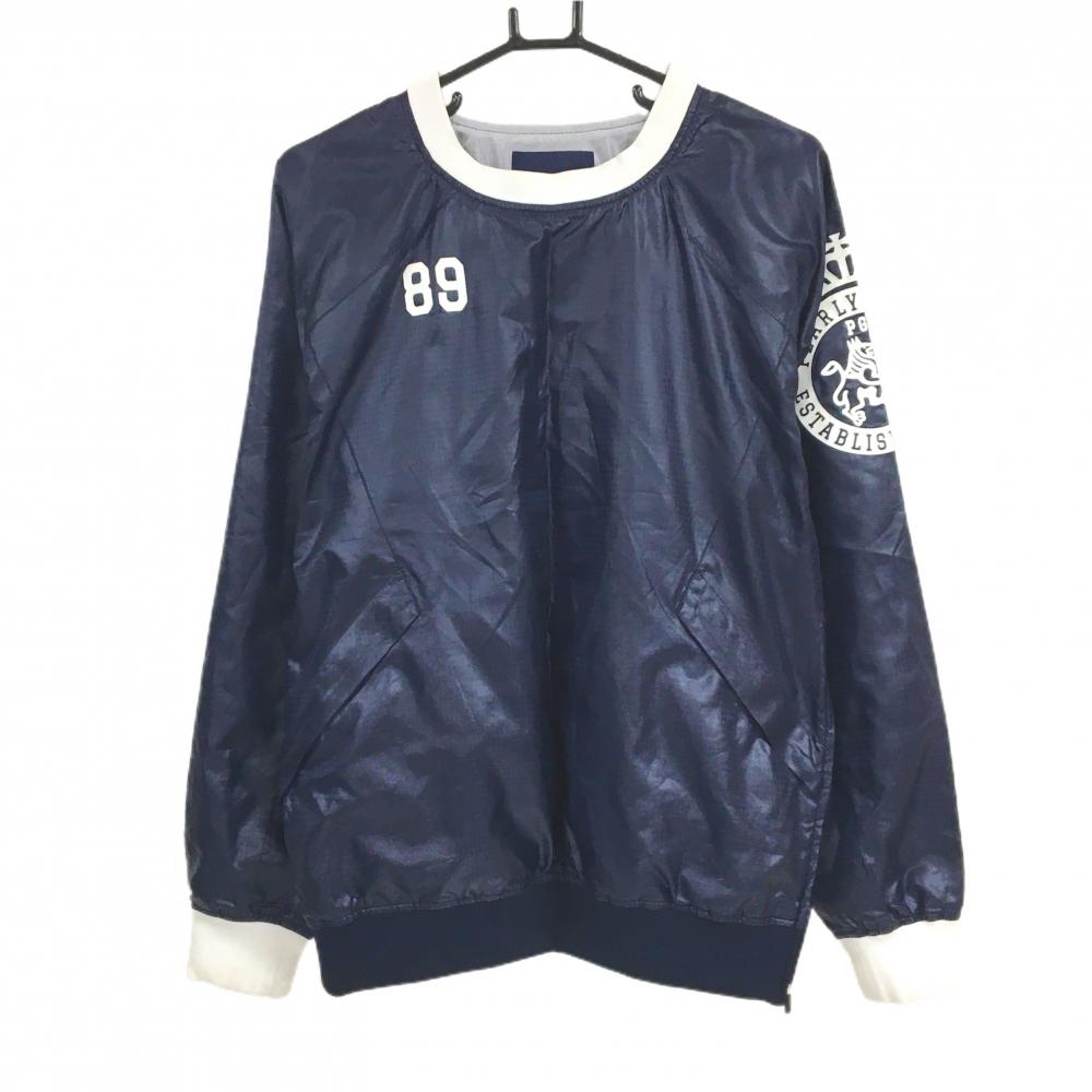 【美品】パーリーゲイツ スニード ネイビー 千鳥格子 蓄熱裏地 ブルゾン メンズ 4(M) ゴルフウェア PEARLY GATES
