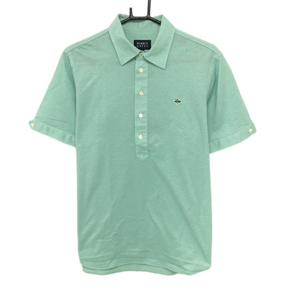 パーリーゲイツ 半袖ポロシャツ ライトグリーン ワンポイント  メンズ 5(L) ゴルフウェア PEARLY GATES 画像
