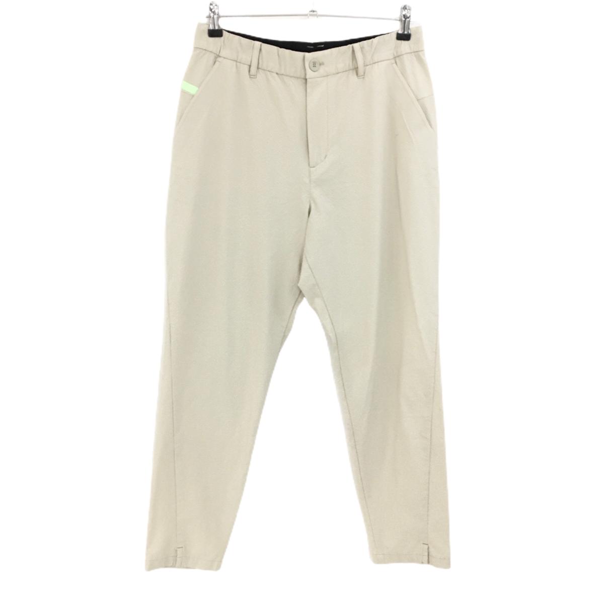 【美品】PGGパーリーゲイツ パンツ ベージュ 織生地 ウエストゴム ストレッチ 薄手 メンズ 4(M) ゴルフウェア 2024年モデル PEARLY GATES