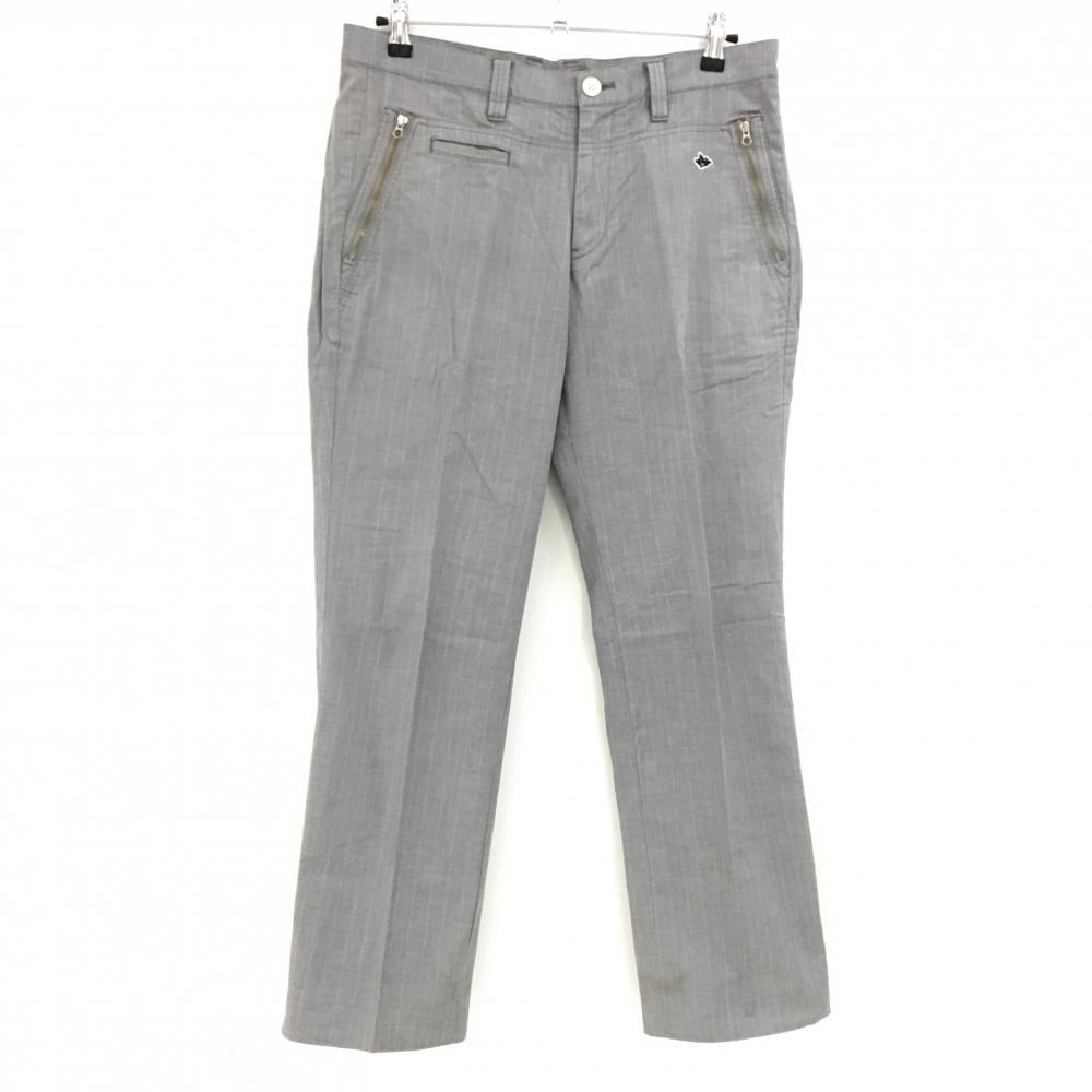 パーリーゲイツ パンツ グレー ストライプ織生地 メンズ 5(XL) ゴルフウェア PEARLY GATES