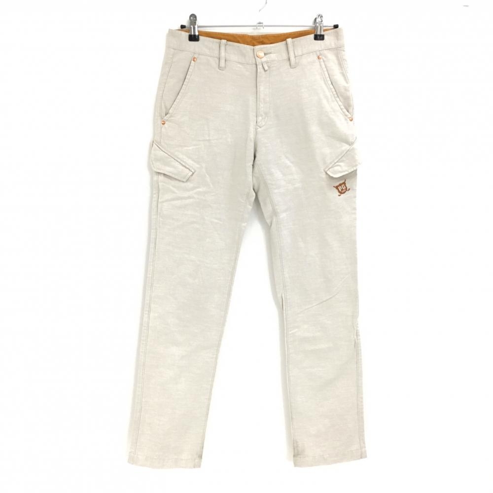 パーリーゲイツ パンツ ベージュ×ブラウン 複数ポケット メンズ 4(M) ゴルフウェア PEARLY GATES