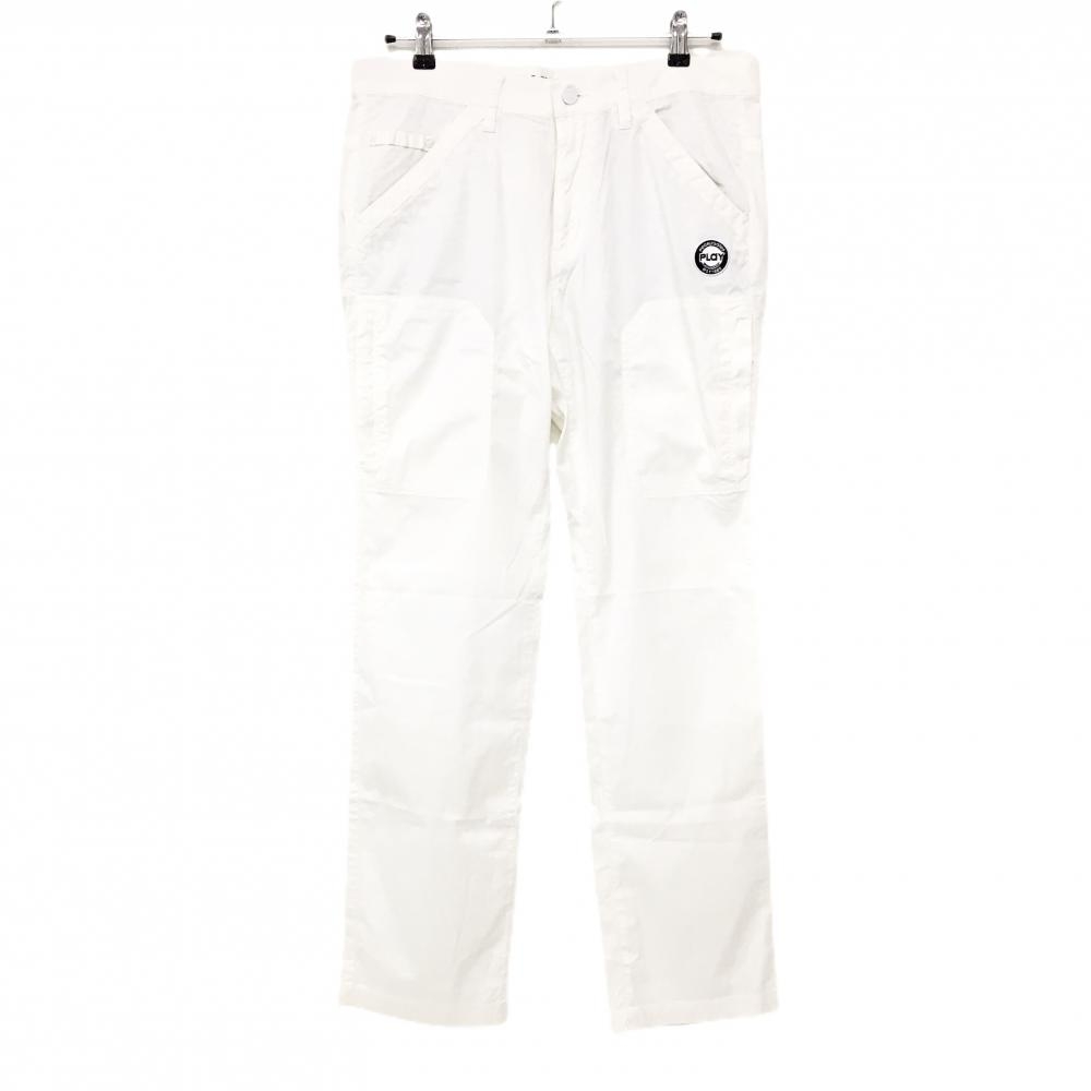 パーリーゲイツ パンツ 白 ティー装着可 PLAY WITH COLOR メンズ 4(M) ゴルフウェア PEARLY GATES