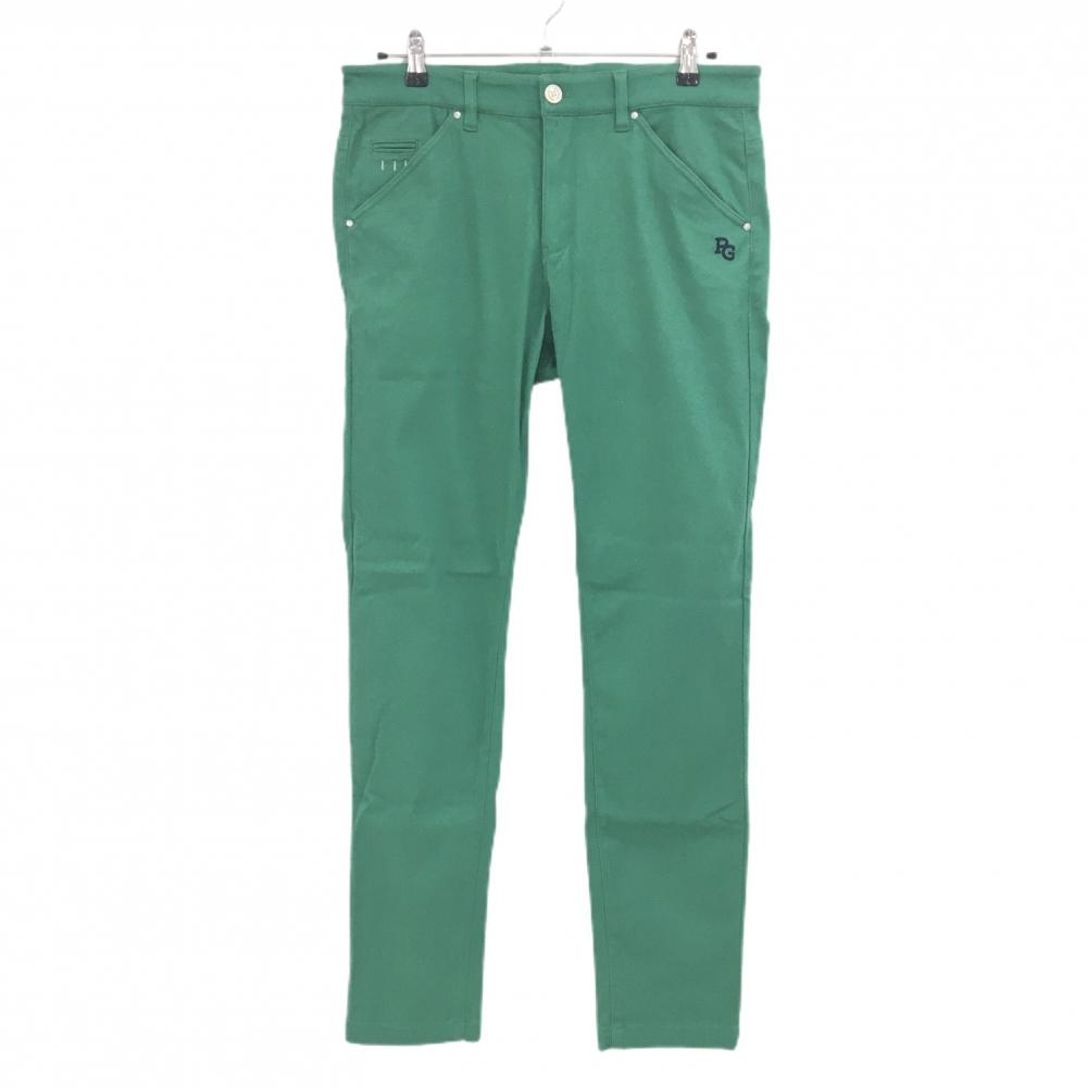 【超美品】パーリーゲイツ パンツ グリーン コットン混 ストレッチ メンズ 5(L) ゴルフウェア PEARLY GATES