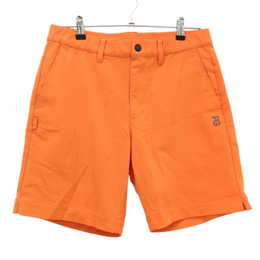 パーリーゲイツ ハーフパンツ オレンジ 織生地 サイドロゴ ウエストゴム ストレッチ  メンズ 4(M) ゴルフウェア 2023年モデル PEARLY GATES