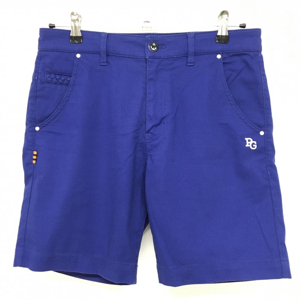 パーリーゲイツ ハーフパンツ ネイビー ポケット口編込み ロゴ白 ストレッチ メンズ 3(S) ゴルフウェア PEARLY GATES