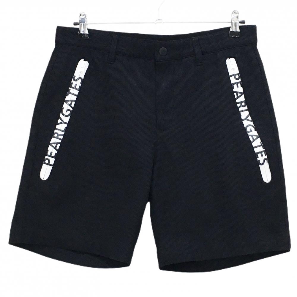 【超美品】パーリーゲイツ ハーフパンツ ネイビー×白 ジップロゴ  メンズ 5(L) ゴルフウェア PEARLY GATES