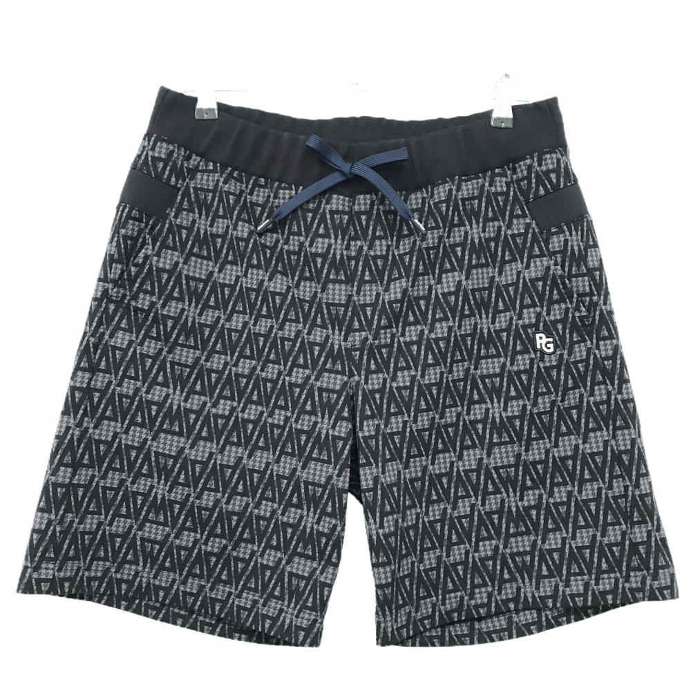 【超美品】パーリーゲイツ ハーフパンツ ネイビー×グレー 総柄 千鳥格子 メンズ 5(L) ゴルフウェア 2024年モデル PEARLY GATES