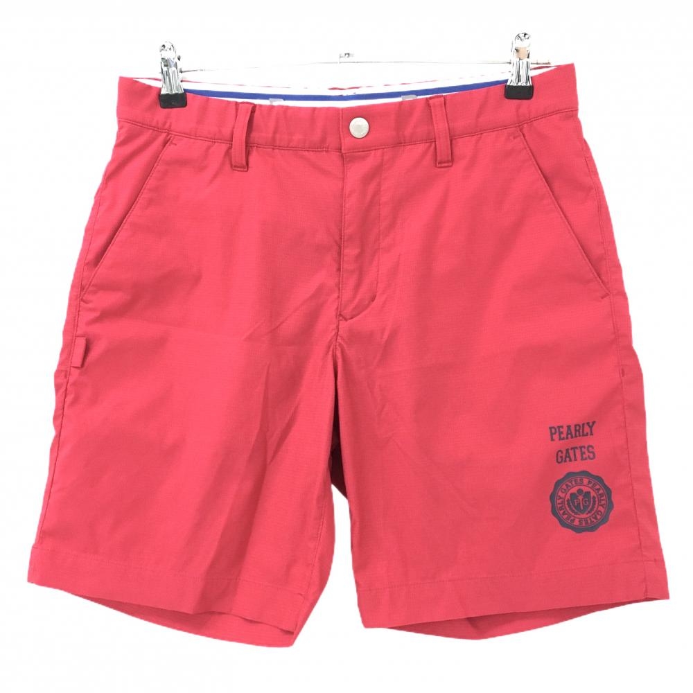 【超美品】パーリーゲイツ ハーフパンツ レッド系 ストレッチ UVカット 接触冷感  メンズ 4(M) ゴルフウェア 2026年モデル PEARLY GATES
