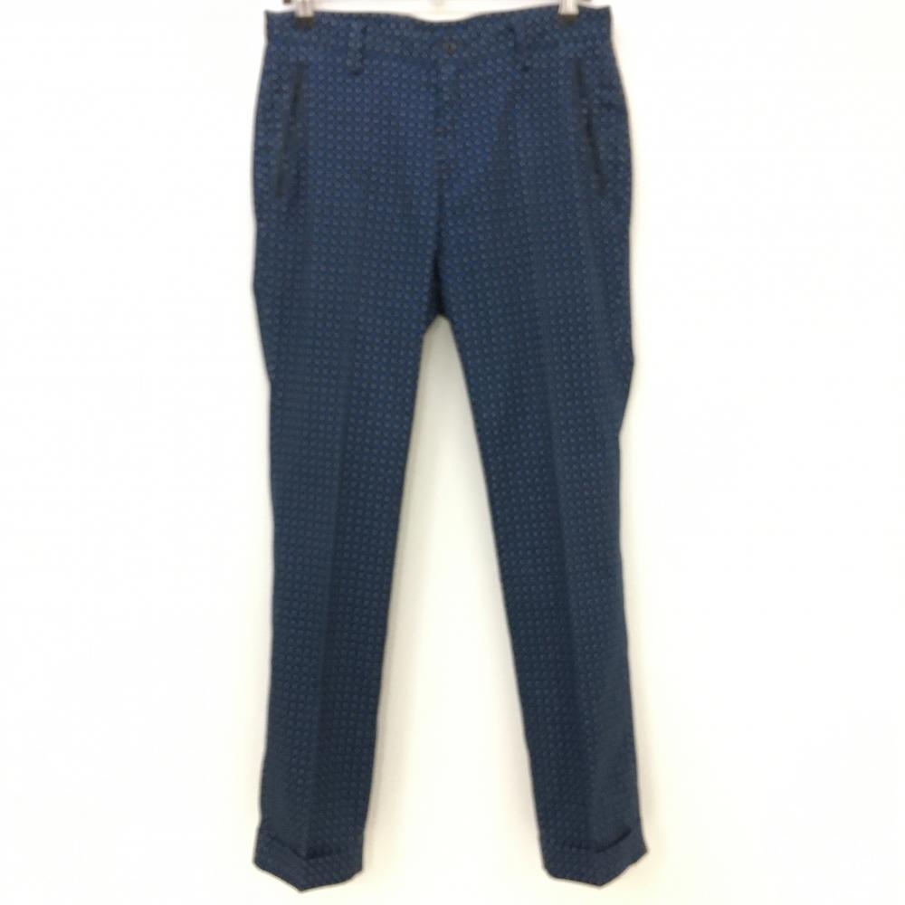 ビームスゴルフ パンツ ネイビー×グリーン 小花柄  メンズ 44 ゴルフウェア BEAMS GOLF