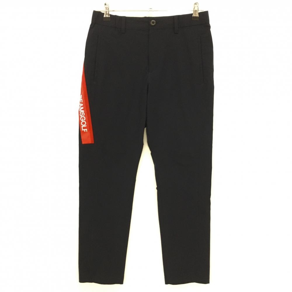 【超美品】ビームスゴルフ パンツ ネイビー×レッド 薄手 ストレッチ メンズ M ゴルフウェア BEAMS GOLF