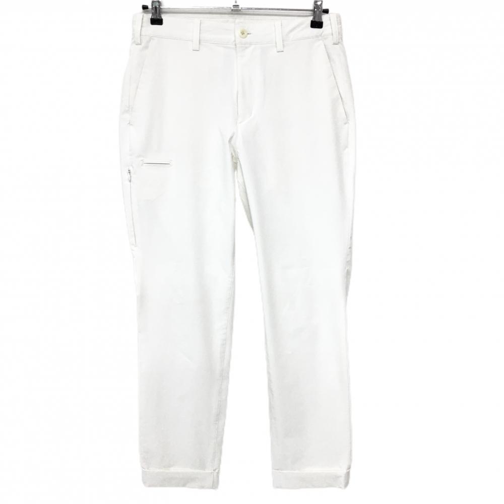 【美品】ビームスゴルフ パンツ 白 シンプル ストレッチ メンズ S ゴルフウェア BEAMS GOLF