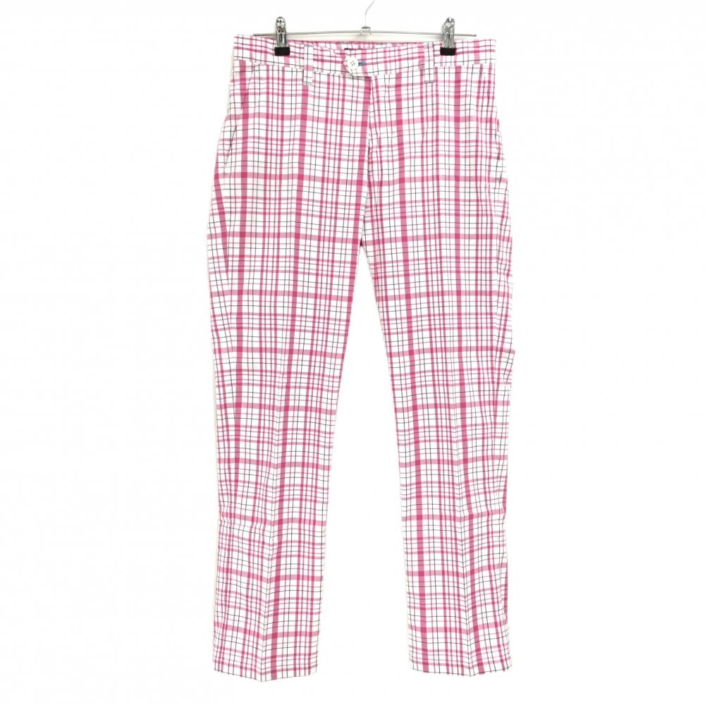 【美品】ビバハート パンツ 白×ピンク チェック  メンズ 79 ゴルフウェア VIVA HEART