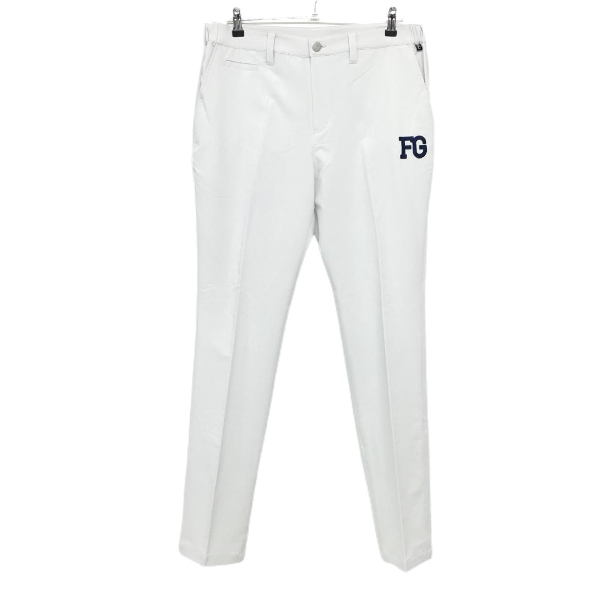 【美品】フィラゴルフ パンツ ライトグレー×ネイビー ロゴ刺しゅう ストレッチ メンズ LL ゴルフウェア FILA GOLF