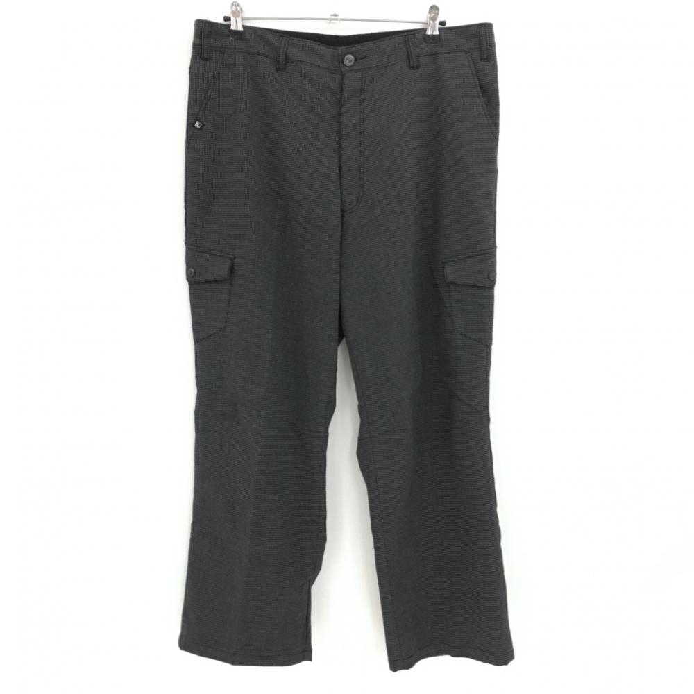 【美品】フィラゴルフ パンツ グレー×黒 千鳥格子 ストレッチ 裏地付 メンズ 100 ゴルフウェア FILA GOLF