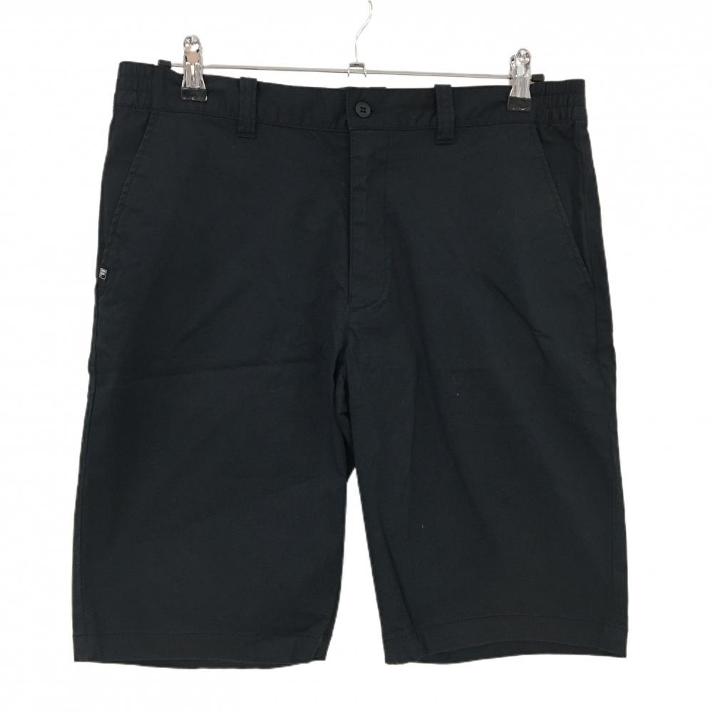 フィラゴルフ ハーフパンツ 黒 シンプル 刺しゅう メンズ L ゴルフウェア FILA GOLF