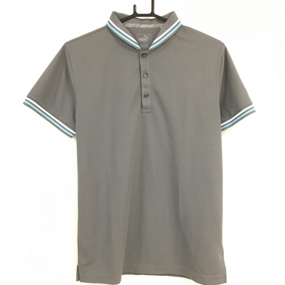 プーマ 半袖ポロシャツ グレー  メンズ M ゴルフウェア PUMA